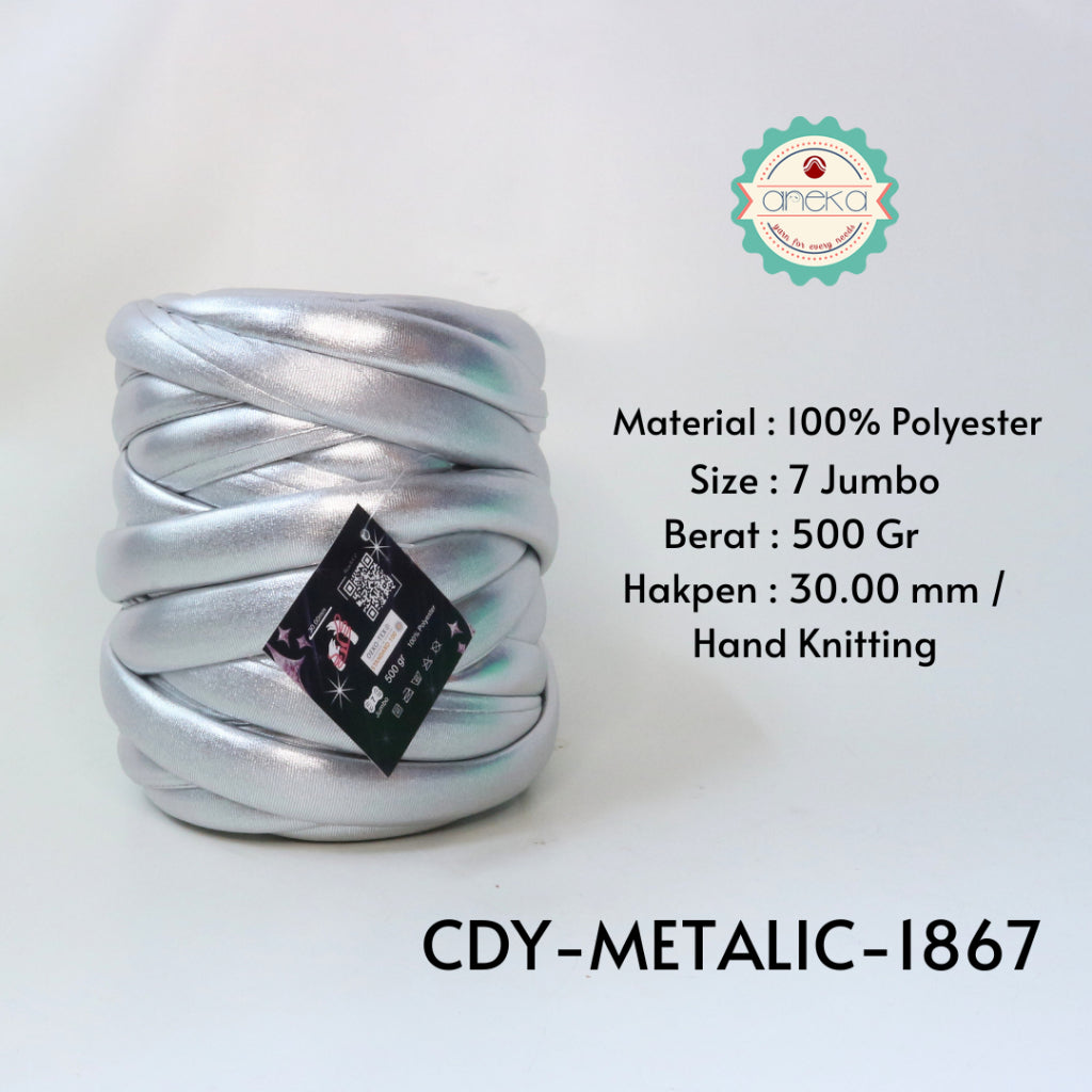 KATALOG - Benang Rajut Candy Metalik / Chunky Metalic Yarn Crochet Knitting Yarn