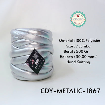 KATALOG - Benang Rajut Candy Metalik / Chunky Metalic Yarn Crochet Knitting Yarn