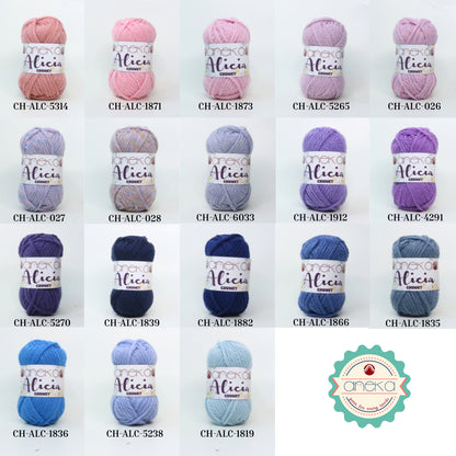 KATALOG - Benang Rajut Alicia Chunky / Wool / Wol Crochet Knitting Yarn