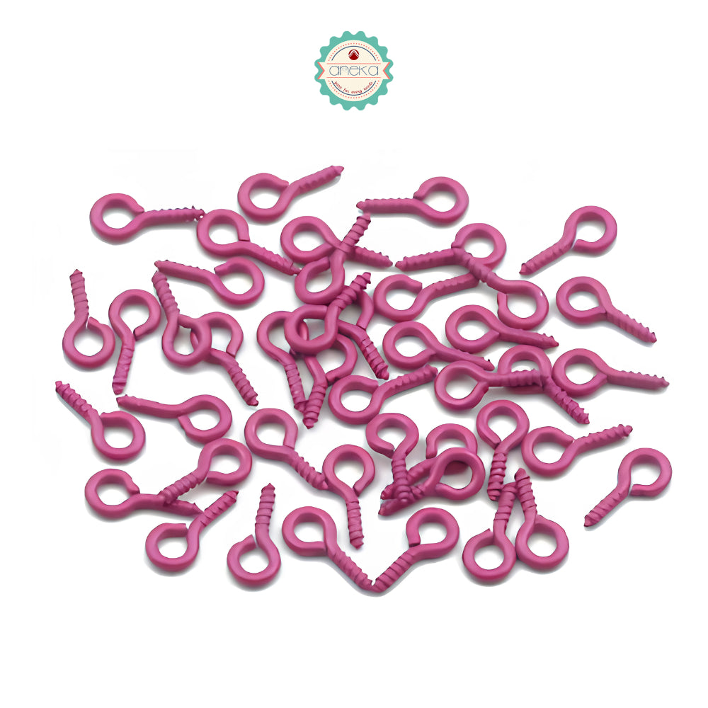 KATALOG - [100 PCS] Paku Ulir Warna / / Pin Mata / Sekrup Kecil Berulir / Screw Eye Hook