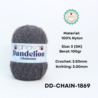 KATALOG - Benang Rajut Knitting Dandelion Chainette / Crochet Yarn Nylon / Nilon