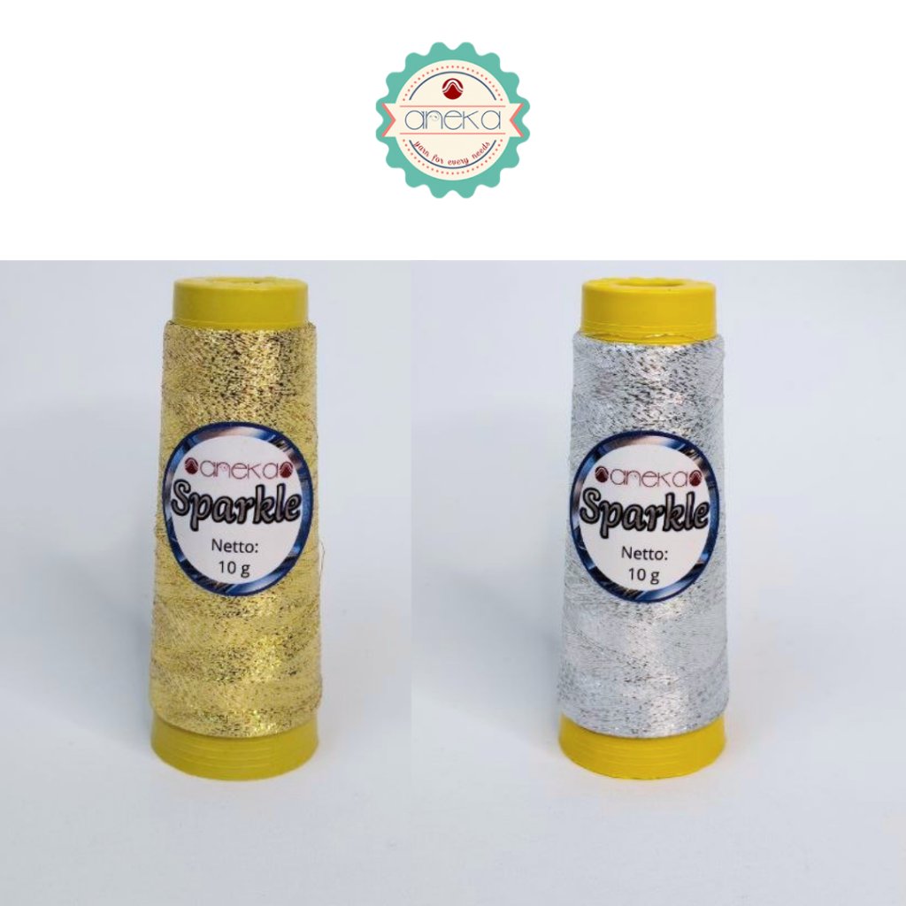 ANEKA - Benang Rajut Sparkle / Metalic Glossy Yarn for Crochet Knitting