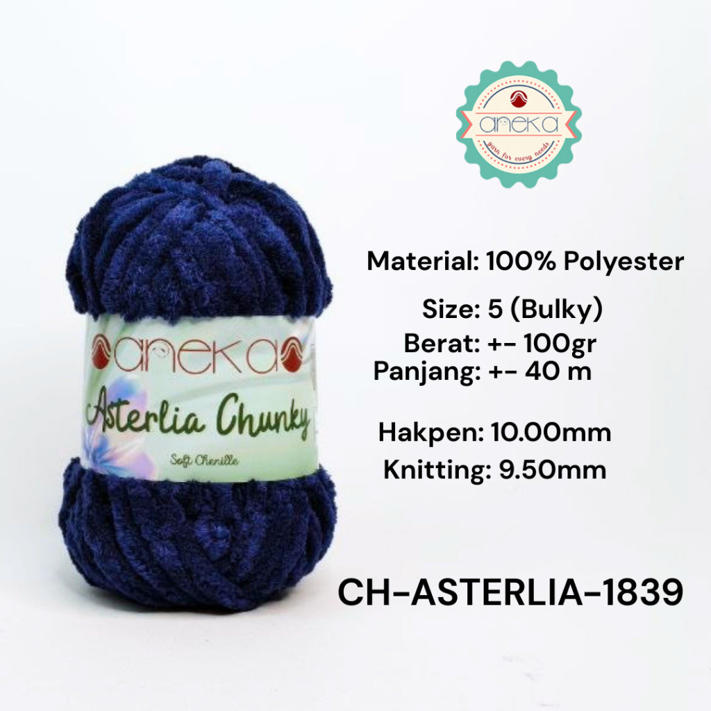 KATALOG - Benang Rajut Asterlia Chunky / Soft Chenille / Crochet Knitting Yarn
