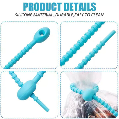 ANEKA - [5PCS] Gantungan Kunci Tas / Mobil / Pengikat Karet Fleksible Warna / Silicone Cable Ties Reusable Colorful