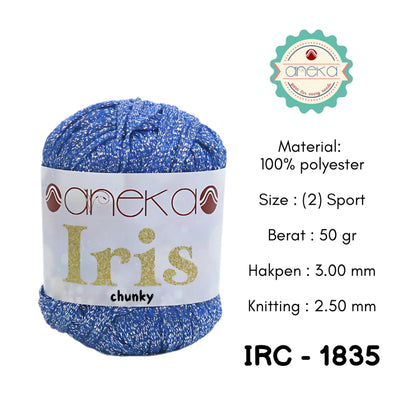 KATALOG - Benang Rajut Iris Chunky / Glitter Yarn Crochet Knitting