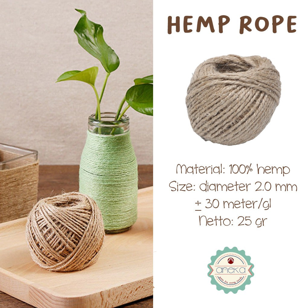 KATALOG - [2 METER] Tali Rami Warna Goni 25 gram 3ply / Tali Jerami / Mendong / Pengikat Packing (METERAN)