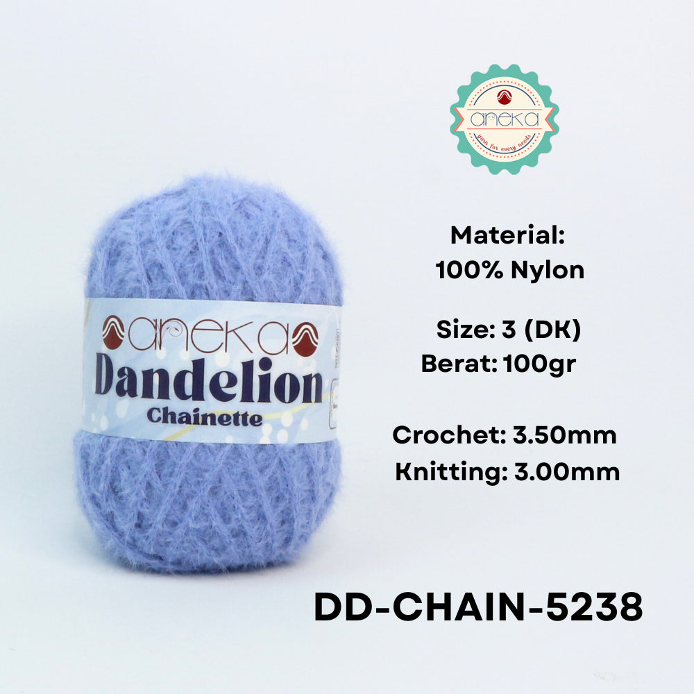 KATALOG - Benang Rajut Knitting Dandelion Chainette / Crochet Yarn Nylon / Nilon