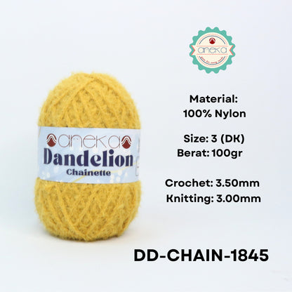 KATALOG - Benang Rajut Knitting Dandelion Chainette / Crochet Yarn Nylon / Nilon