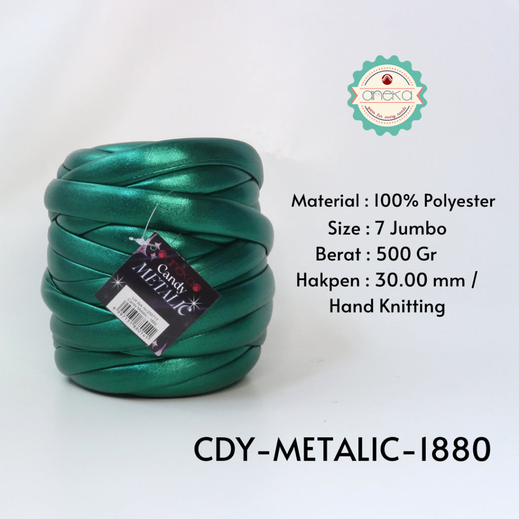 KATALOG - Benang Rajut Candy Metalik / Chunky Metalic Yarn Crochet Knitting Yarn