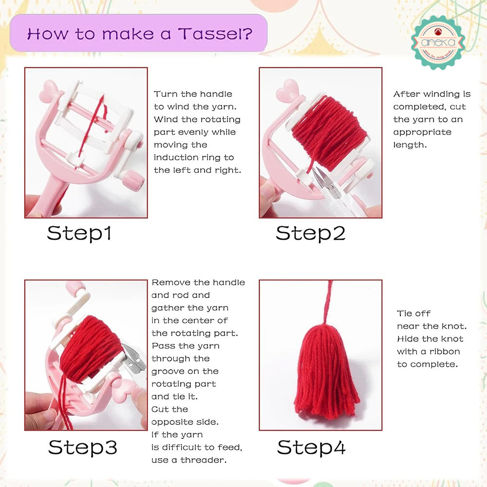 ANEKA - Alat Pembuat Pom - Pom Tassel / Maker Set Tool / DIY Craft Project