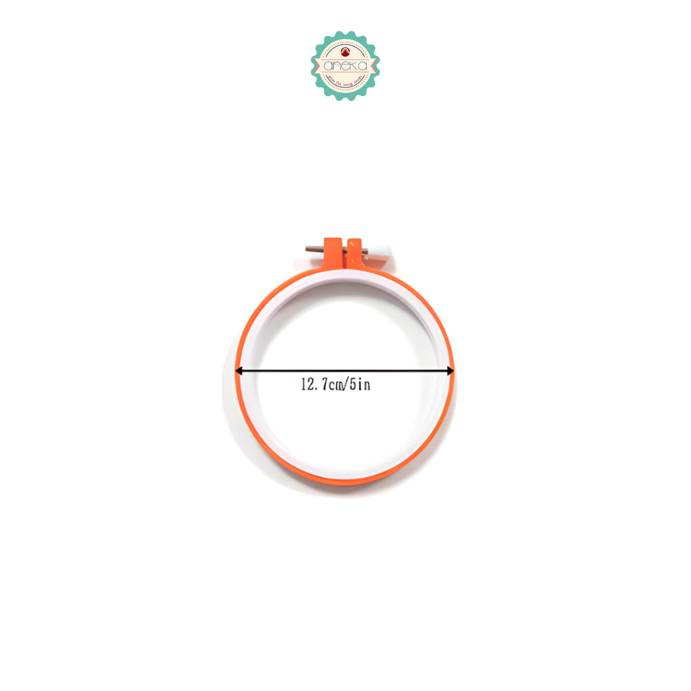 KATALOG - Pemidangan Plastik Bulat Warna-Warni / DIY Frame Embroidery Hoops Rings Needlecraft
