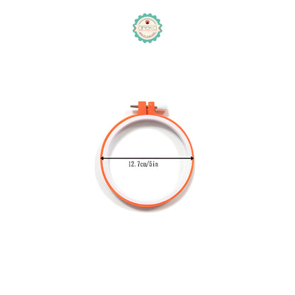 KATALOG - Pemidangan Plastik Bulat Warna-Warni / DIY Frame Embroidery Hoops Rings Needlecraft