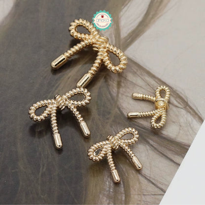 ANEKA - [5PCS] Kancing Baju Bentuk Pita / Ribbon Bow Button Sewing for Clothes