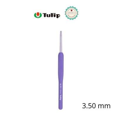 TULIP - [PCS] Alat Rajut Hakpen Etimo Murasaki /  Lavender Crochet Hook with Cushion Grip
