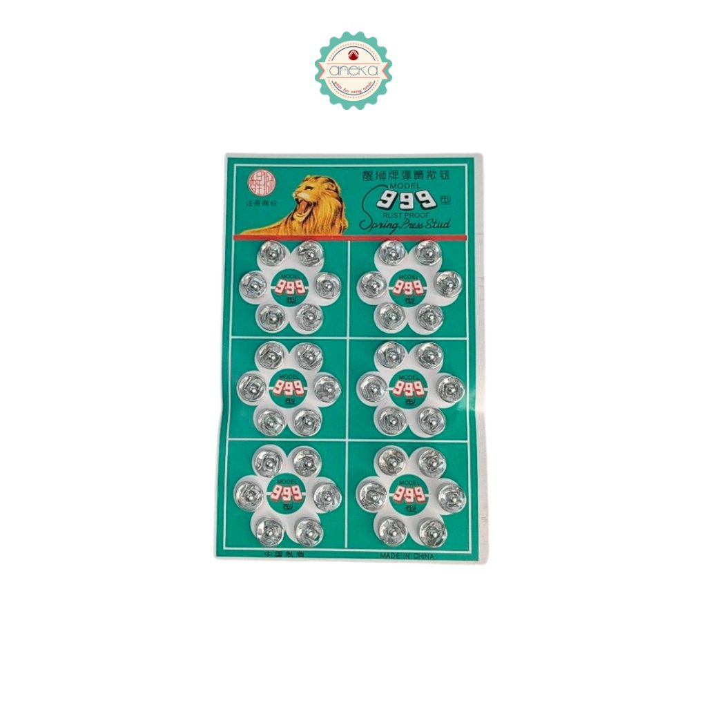 ANEKA - [1 Lembar / 36 PCS] Kancing Jepret / Cetet / Spring Press Stud Button