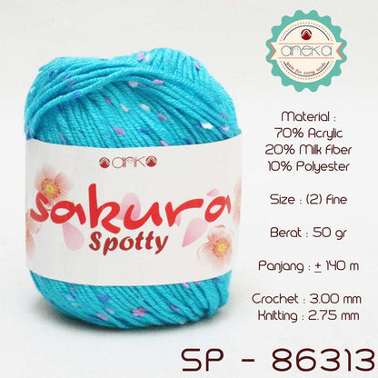 CATALOG - Purple Spotted Sakura Spotty Knitting Yarn