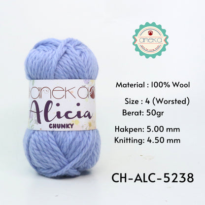 KATALOG - Benang Rajut Alicia Chunky / Wool / Wol Crochet Knitting Yarn