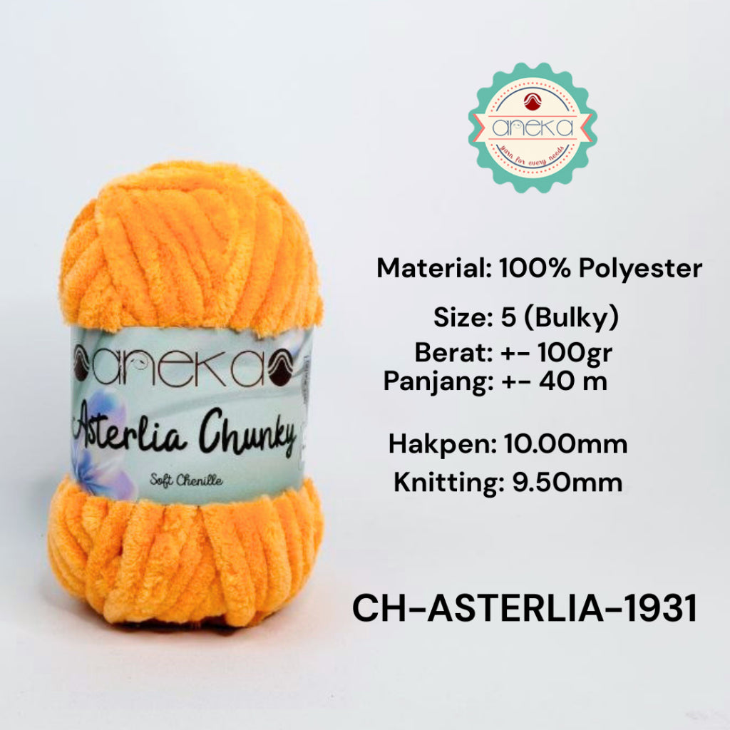KATALOG - Benang Rajut Asterlia Chunky / Soft Chenille / Crochet Knitting Yarn