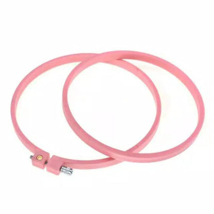 ANEKA - PCS - Pemidangan Plastik Bulat / Colorful Embroidery Hoop Plastic IMPORT