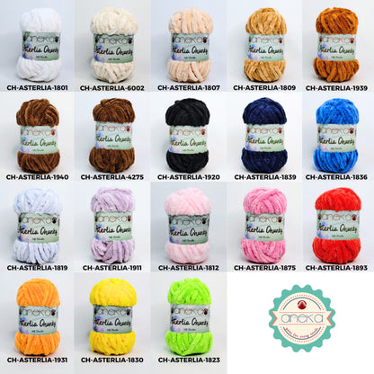 KATALOG - Benang Rajut Asterlia Chunky / Soft Chenille / Crochet Knitting Yarn