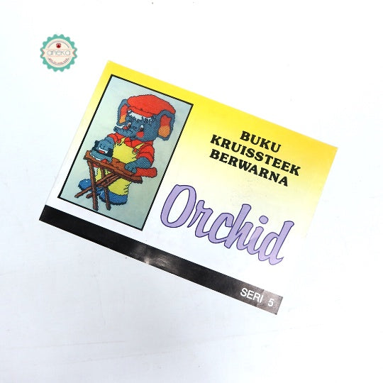 BUKU KRISTIK/CROSS STITCH ORCHID KRUISSTEEK BERWARNA