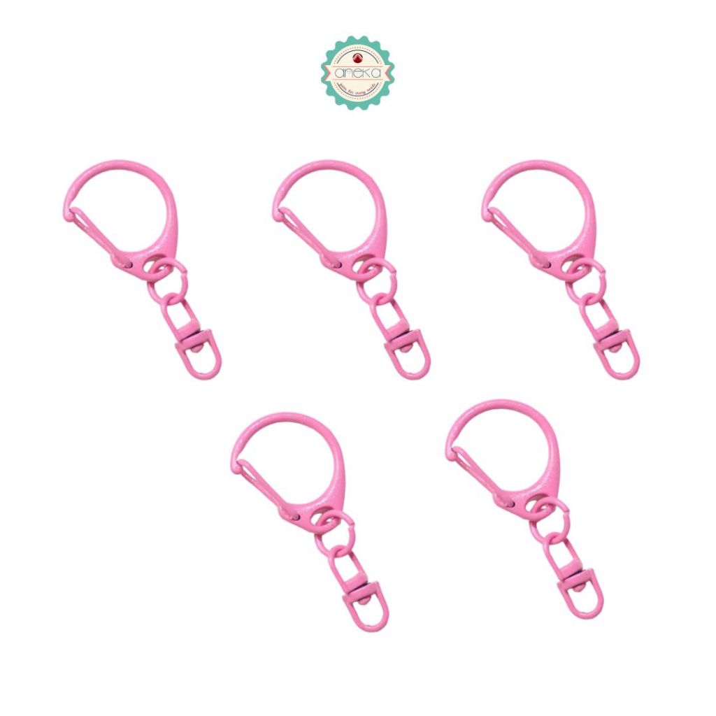 ANEKA - [5PCS] Kait Carabiner Bentuk C / Clasp Buckle Keychain Hook Premium