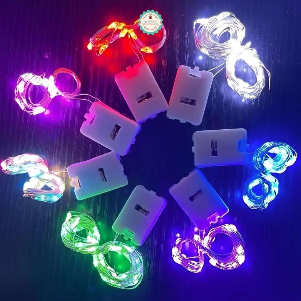 Aneka - Lampu Hias Warna - Warni /  LED Light Strings Battery / Fairy Lights / Wedding / Christmas Party / Gift Decorations