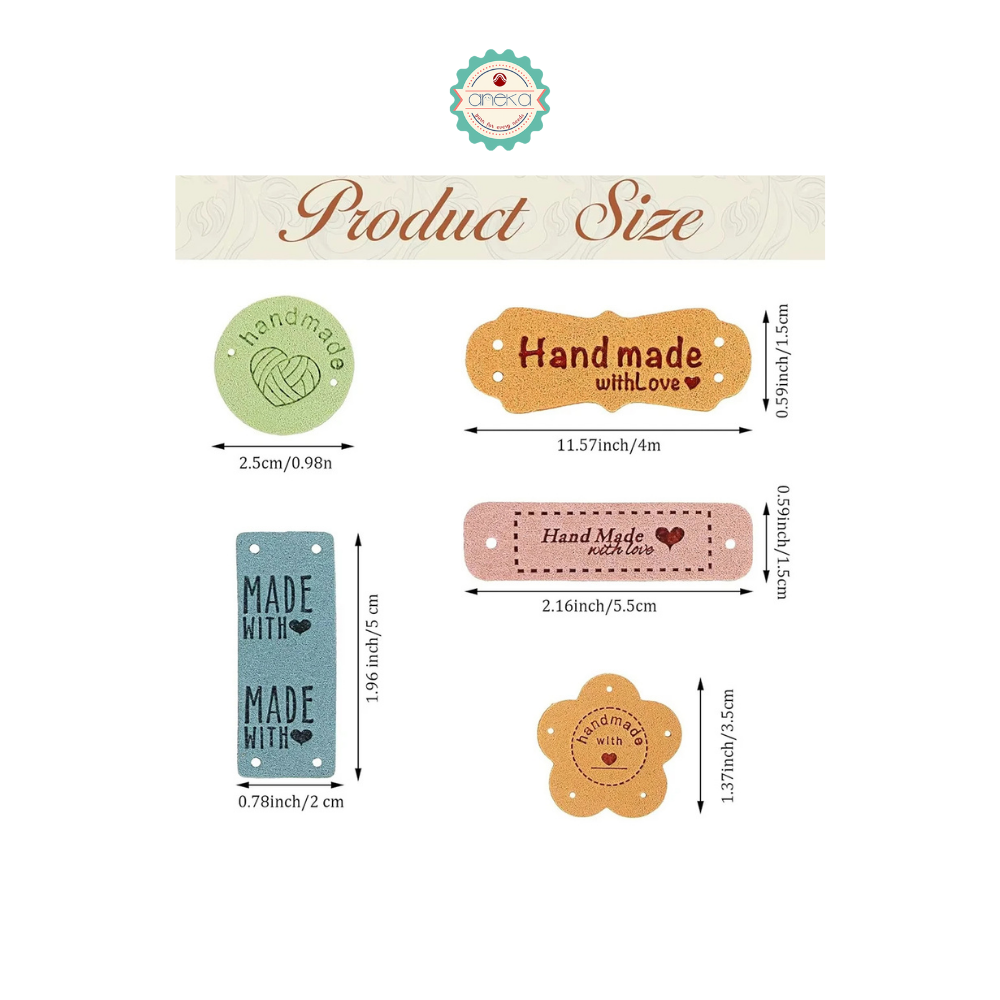 KATALOG - [2PCS] Handmade Tag / Label Bacaan Handmade Untuk Kerajinan Tangan