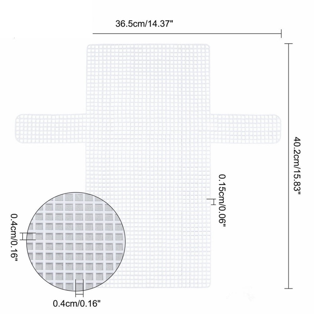 AnekaBenang - Plastic Canvas Clutch Purse / Plastik Kanvas Tas DIY - Grid 4mm