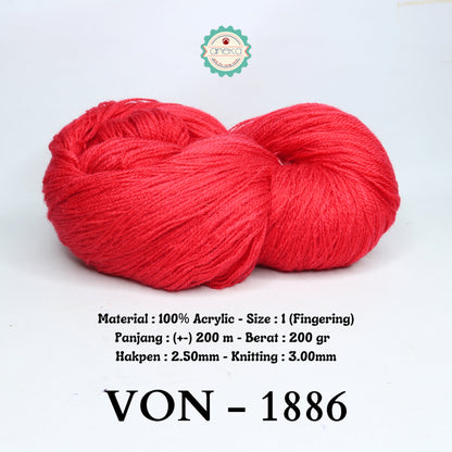 KATALOG - Benang Rajut Wool / Wol / Siet Yarn 200 gram VONEL (BENTUK HANK, TIDAK DIGULUNG) PART 1