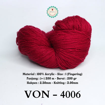 KATALOG - Benang Rajut Wool / Wol / Siet Yarn 200 gram VONEL (BENTUK HANK, TIDAK DIGULUNG) PART 1