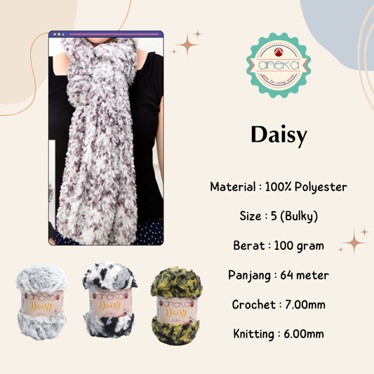CATALOG - Daisy Knitting Yarn (Fur Yarn) / Soft Fluffy Fur Faux Polyester 2