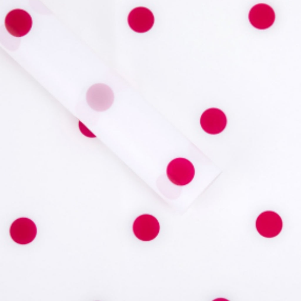 ANEKA - [ LEMBARAN ] Kertas Cellophane Buket Bunga [Polkadot] Flower Bouquet Wrapping Paper Celophane