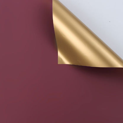ANEKA - [ 20 Lembar ] Kertas Cellophane Buket Bunga [ Color & Gold ] Flower Wrapping Paper Celophane