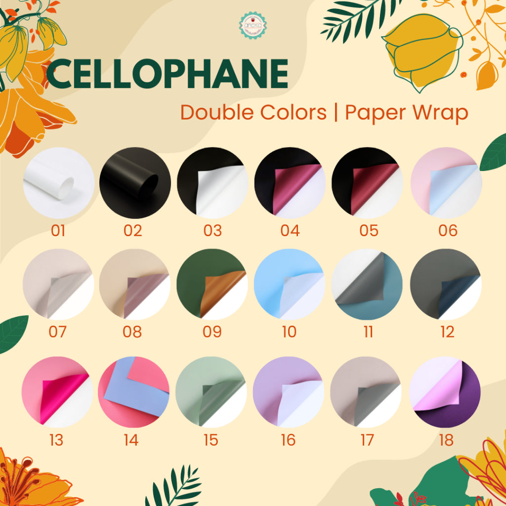 ANEKA - [ PACK ] Kertas Cellophane Buket Bunga [ Double Colors ] Flowe ...