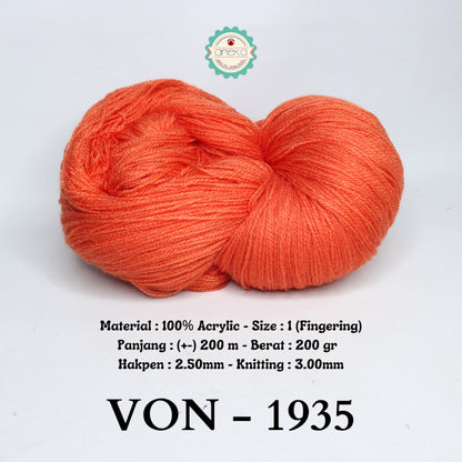 KATALOG - Benang Rajut Wool / Wol / Siet Yarn 200 gram VONEL (BENTUK HANK, TIDAK DIGULUNG) PART 1