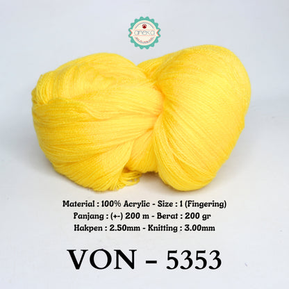KATALOG - Benang Rajut Wool / Wol / Siet Yarn 200 gram VONEL (BENTUK HANK, TIDAK DIGULUNG) PART 1