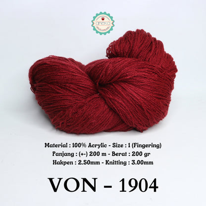 KATALOG - Benang Rajut Wool / Wol / Siet Yarn 200 gram VONEL (BENTUK HANK, TIDAK DIGULUNG) PART 1