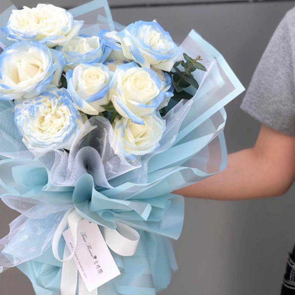 ANEKA - [ 20 Lembar ] Kertas Cellophane Buket Bunga [Big List Line] Flower Wrapping Paper Celophane
