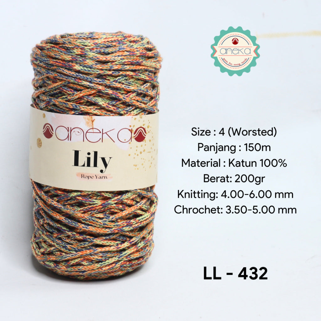 KATALOG - Benang Rajut Lily / Lili / Tambang / Macrame Cotton Rope Yarn