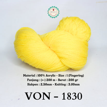 KATALOG - Benang Rajut Wool / Wol / Siet Yarn 200 gram VONEL (BENTUK HANK, TIDAK DIGULUNG) PART 1