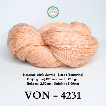 KATALOG - Benang Rajut Wool / Wol / Siet Yarn 200 gram VONEL (BENTUK HANK, TIDAK DIGULUNG) PART 2