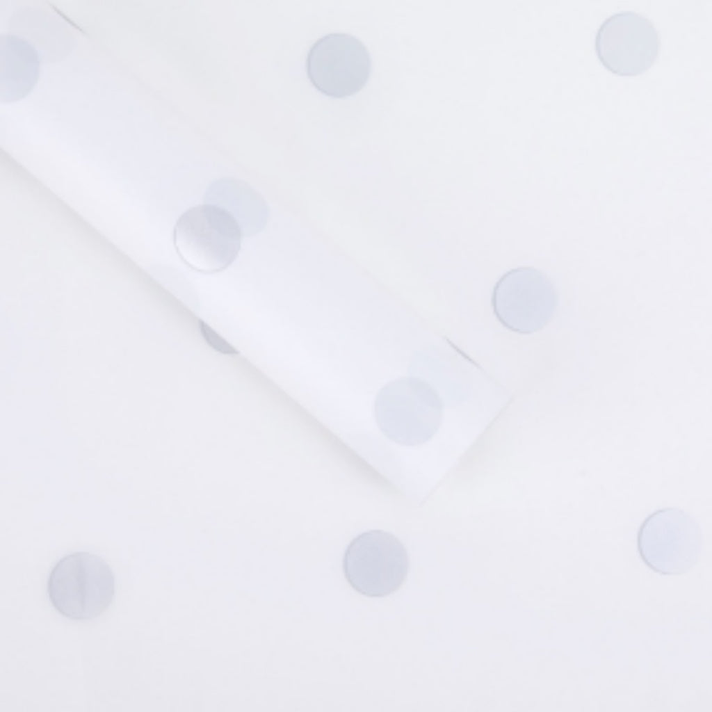 ANEKA - [ LEMBARAN ] Kertas Cellophane Buket Bunga [Polkadot] Flower Bouquet Wrapping Paper Celophane