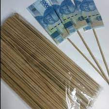 ANEKA - Tusuk Sate Bambu Buket 30cm / 40cm [50 tusuk] untuk Buket Uang Snack Kado