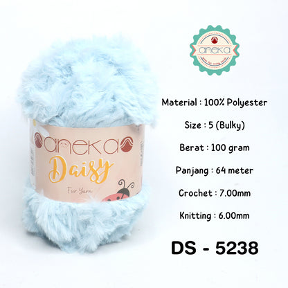 KATALOG - Benang Rajut Bulu Daisy (Fur Yarn) / Soft Fluffy Fur Faux Polyester 2