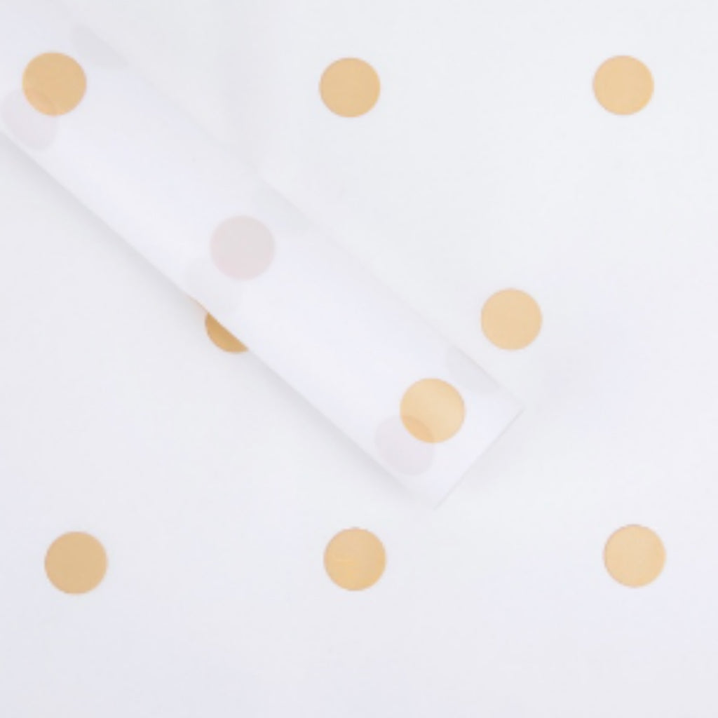 ANEKA - [ LEMBARAN ] Kertas Cellophane Buket Bunga [Polkadot] Flower Bouquet Wrapping Paper Celophane