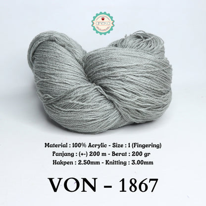 KATALOG - Benang Rajut Wool / Wol / Siet Yarn 200 gram VONEL (BENTUK HANK, TIDAK DIGULUNG) PART 1