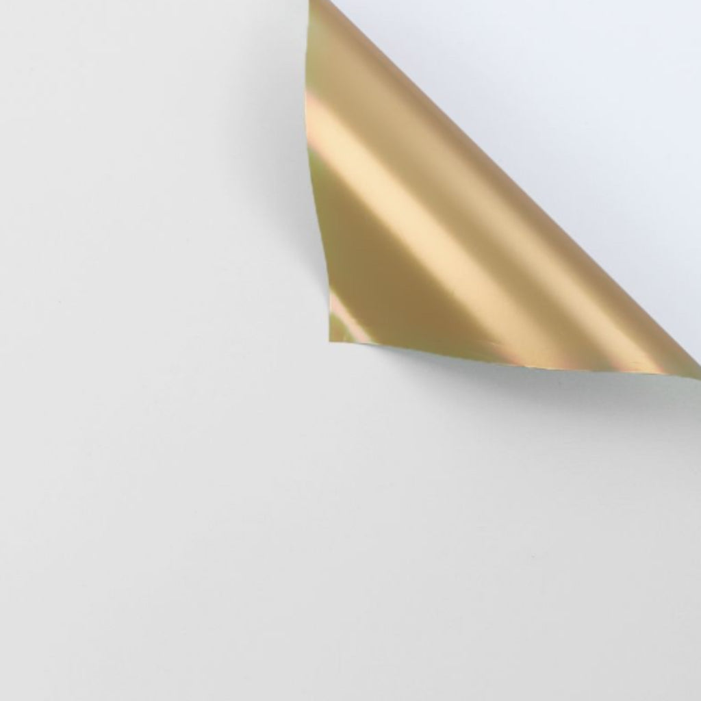 ANEKA - [ 20 Lembar ] Kertas Cellophane Buket Bunga [ Color & Gold ] Flower Wrapping Paper Celophane