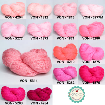KATALOG - Benang Rajut Wool / Wol / Siet Yarn 200 gram VONEL (BENTUK HANK, TIDAK DIGULUNG) PART 2