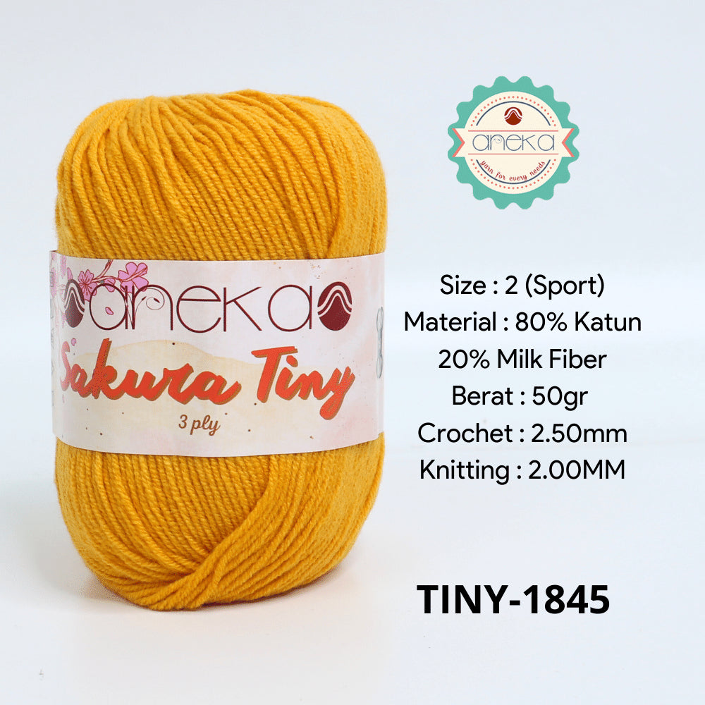 KATALOG - Benang Rajut Sakura Tiny 3 Ply / Milk Cotton / Katun Susu